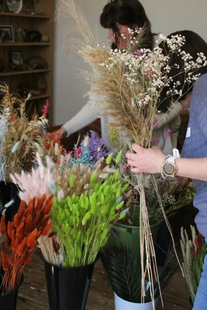 Christmas Craft - Dried Flower Table Arrangement Workshop poster at The Steamworks