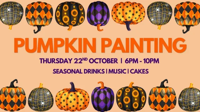 Craft and Cocktail - Pumpkin Painting poster at The Steamworks